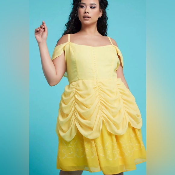 NWT Her Universe Disney Beauty & the Beast cold shoulder corset cosplay dress 3X - Picture 1 of 7